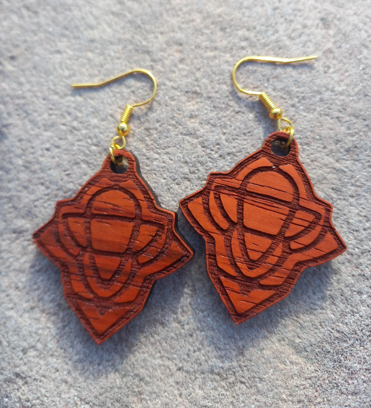 Boucles d'oreilles en bois brut