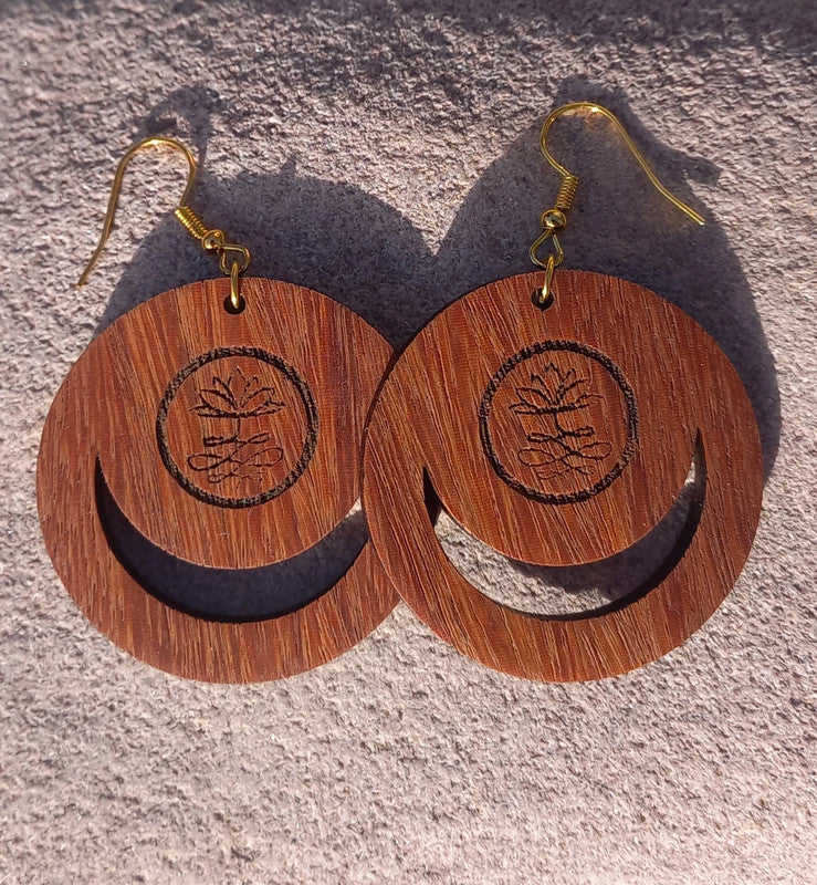 Boucles d'oreilles en bois brut