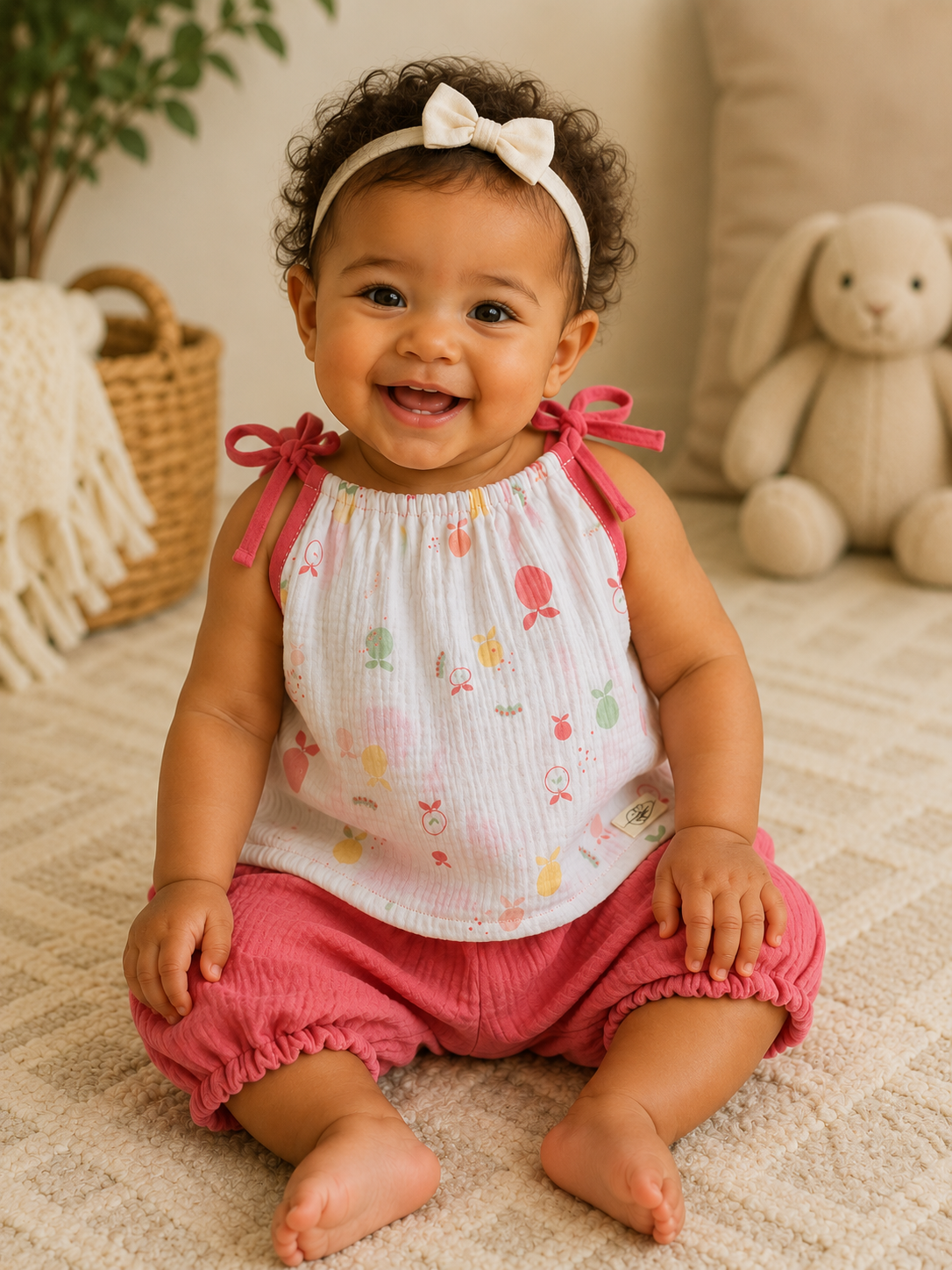 Ensemble tunique + short bloomer (6 mois)