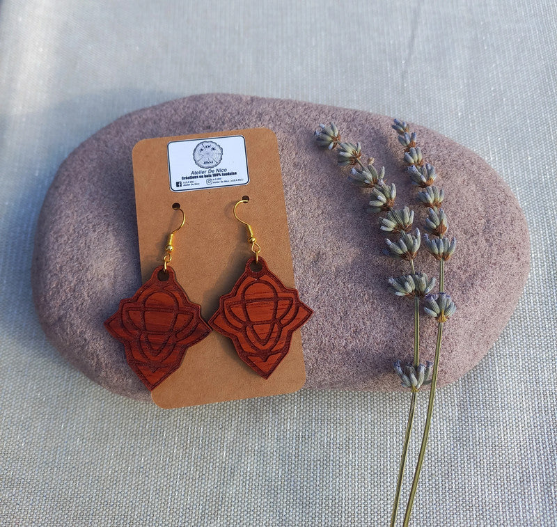 Boucles d'oreilles en bois brut