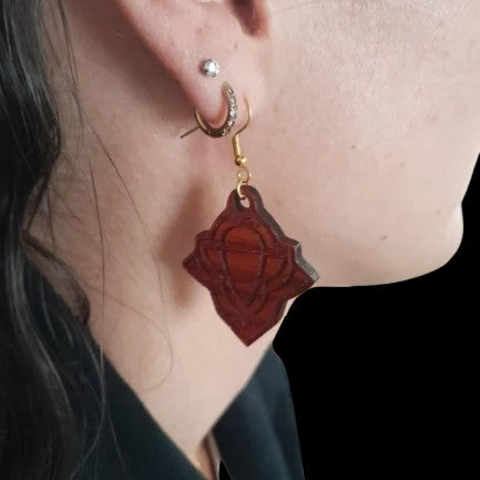Boucles d'oreilles en bois brut