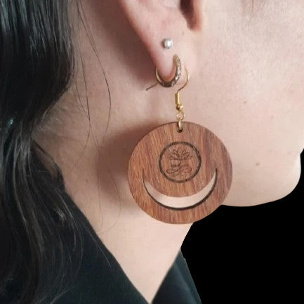 Boucles d'oreilles en bois brut