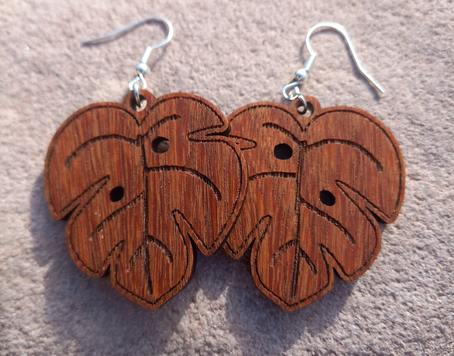 Boucles d'oreilles en bois brut