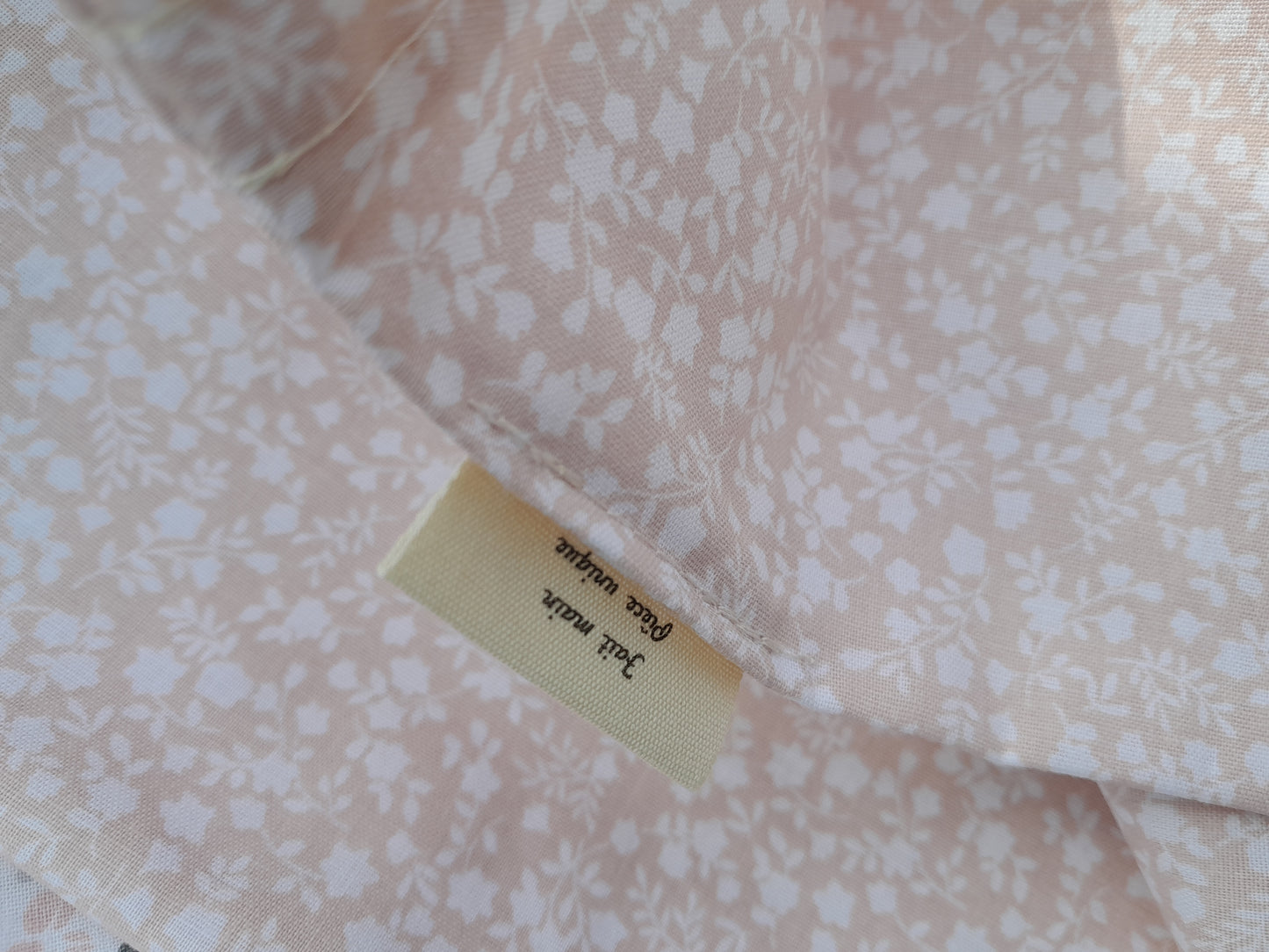 Tote bag - Rose pâle et blanc