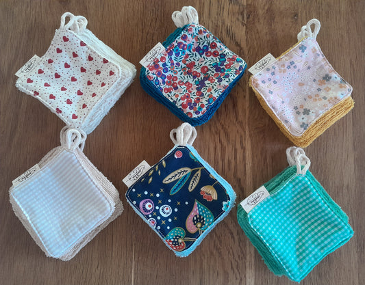 Lot de 6 lingettes visage
