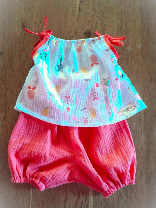 Ensemble tunique + short bloomer (6 mois)